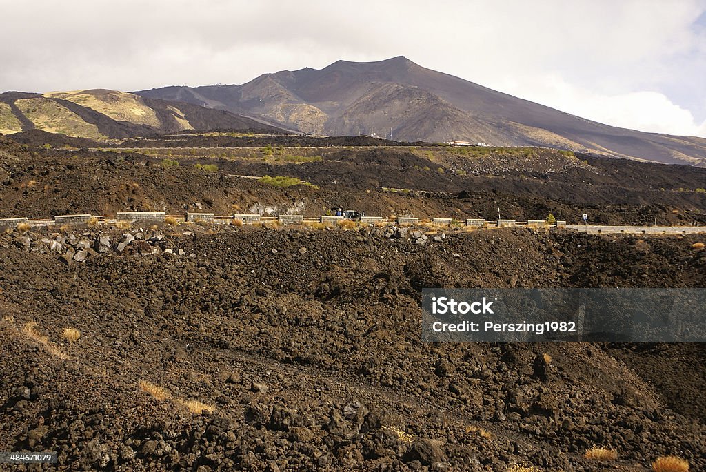 보기 끼우개 Etna 전 화산 풍경 - 로열티 프리 가파른 스톡 사진