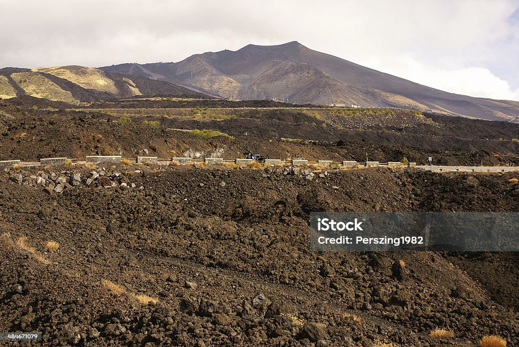 Widok na Krajobraz wulkaniczny wokół Mount Etna - Zbiór zdjęć royalty-free (Badanie)