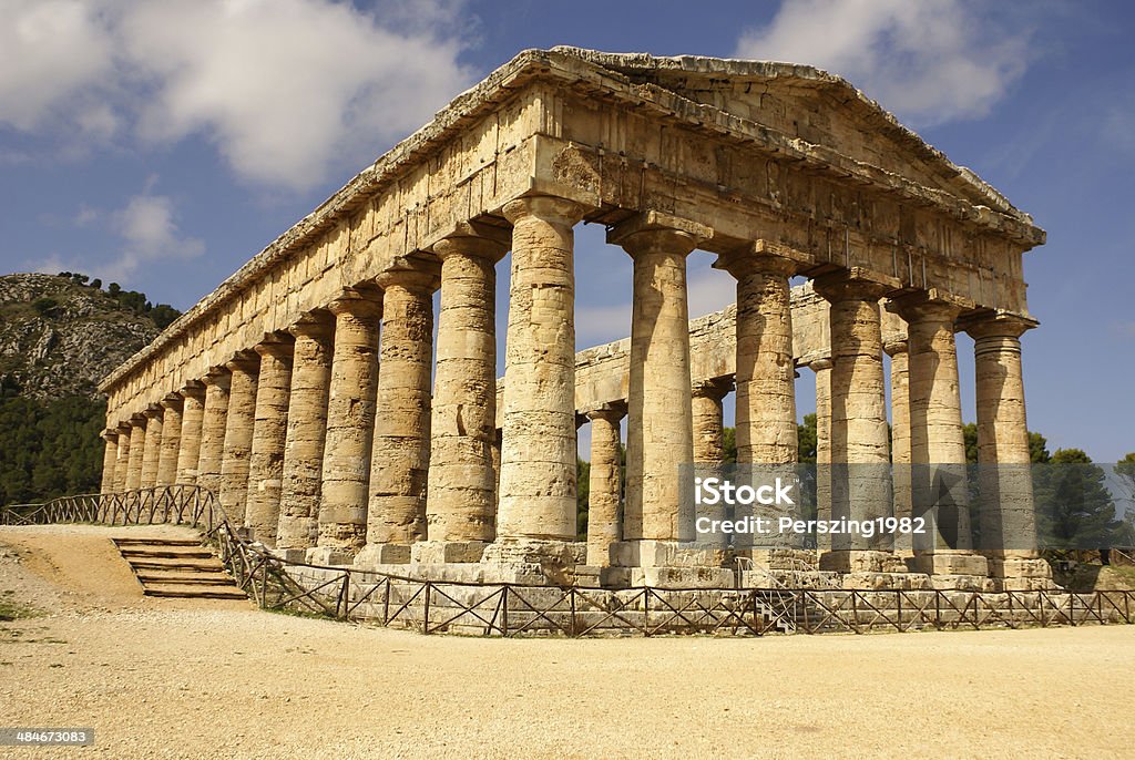 Templo grego na cidade antiga de Segesta, Sicília - Royalty-free Segesta Foto de stock