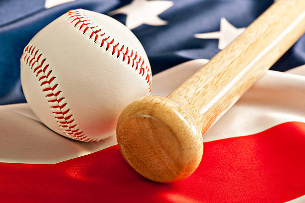 бейсбольная amrican культура - baseball baseball bat baseballs patriotism стоковые фото и изображения