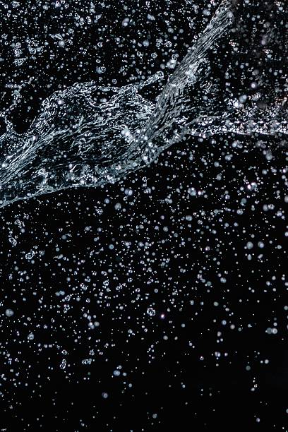 istock Water splash photography. Stop water liquid bubbles 484674035