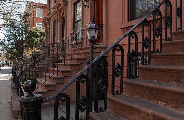 istock Brooklyn brownstone townhouses and stoops in Carroll Gardens 484674265