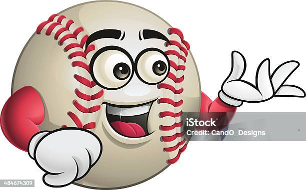 Baseballcomicvorlage Stock Vektor Art und mehr Bilder von Anthropomorph - Anthropomorph, Athlet, Baseball