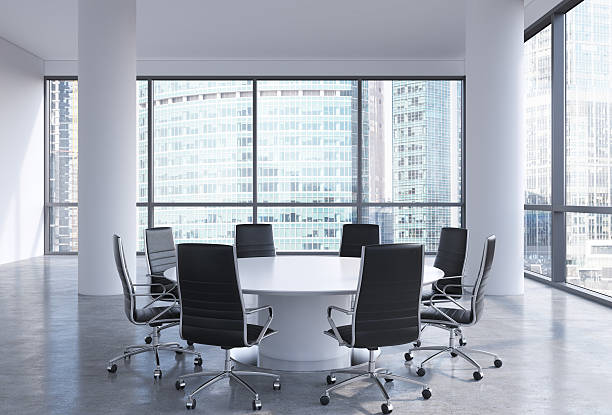 istock modern office in Moscow business centre 484674370