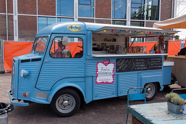 Citroen HY truck Amsterdam , Netherlands-july 31, 2015: Citroen HY food truck at a festival in Amsterdam citroen hy stock pictures, royalty-free photos & images