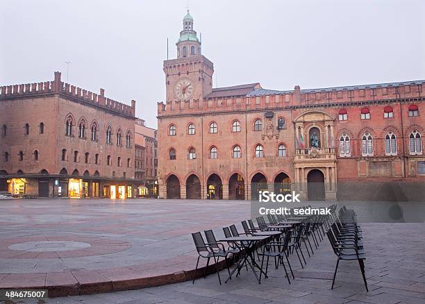 Bologna Palazzo Comunale And Piazza Maggiore Square Stock Photo - Download Image Now