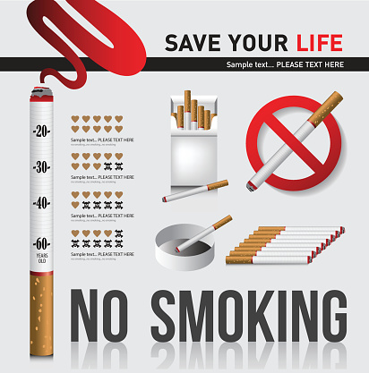 Infographic Rokok Tidak Ada Set Infografis Merokok Ilustrasi Stok - Unduh Gambar Sekarang ...