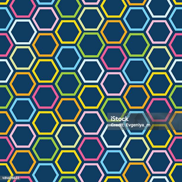 2 Color Hexagon Pattern Seamless Pattern With Color Hexagons Stock Illustration - Download ...