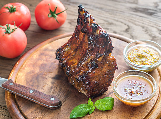 istock Grilled pork ribs in barbecue sauce 484679216