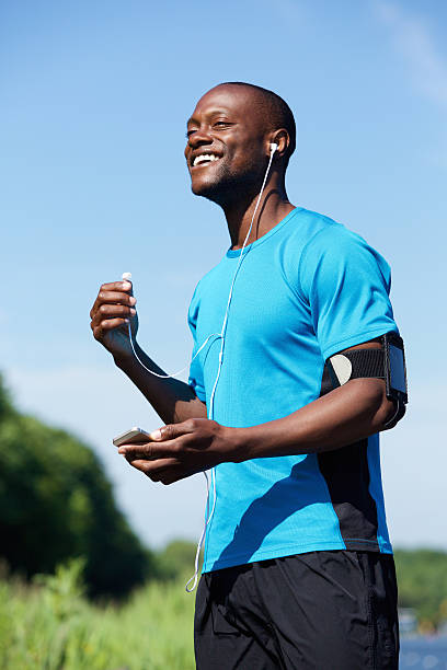 istock African american male runner smiling 484679868