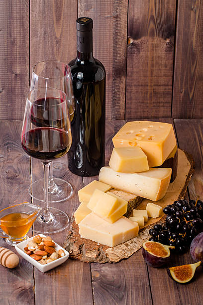 istock Grape and cheese variety with a red wine 484682766