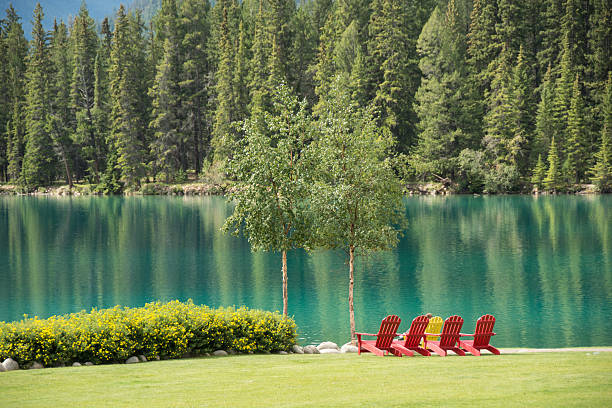 istock Adirondack Chairs with a view of the Rocky Mountains 484682818