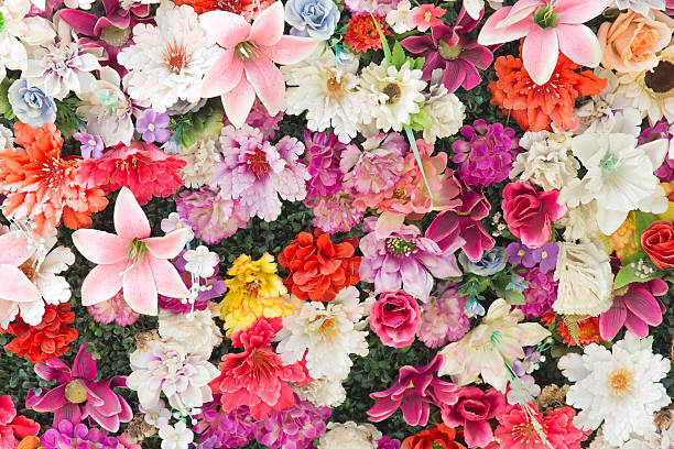 background with lots of colorful flowers