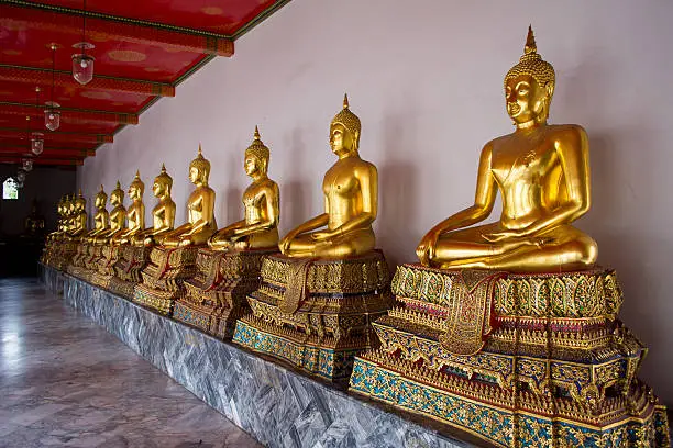 Gold Buddha statue in Thailand