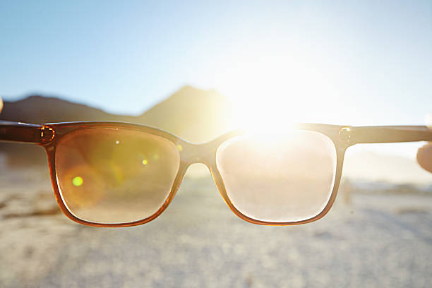Orange Summertime Sunglasses on a Orange Background