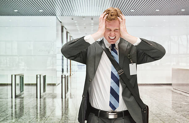istock Frustrated businessman in office 484686710