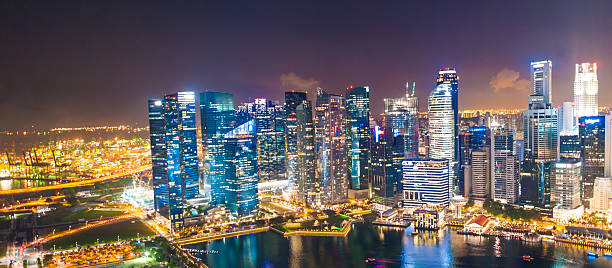 istock Panoramic View of Singapore at Dusk 484690962