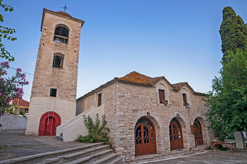 Church in Thasos, Theologos traditional village
