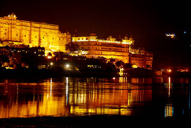 istock City palace Udaipur at night 484691860