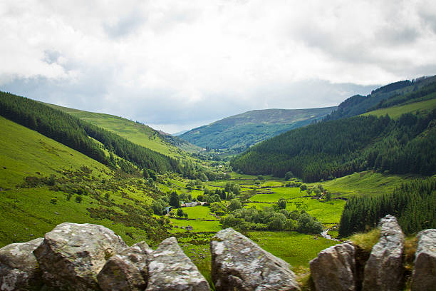 View Of A Valley In Ireland stock photo