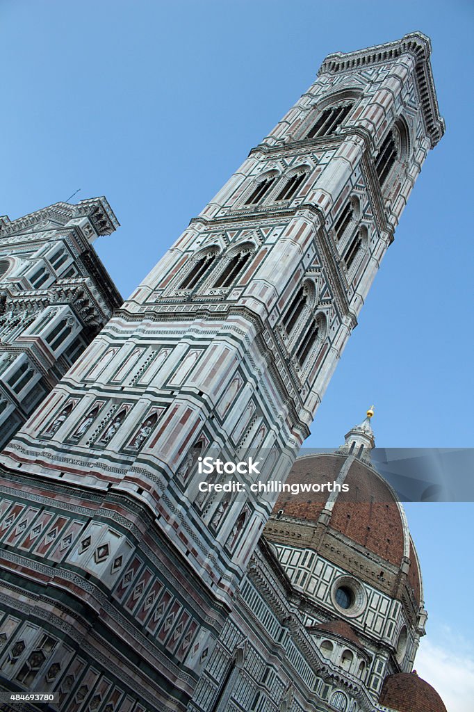 The Duomo and Campanile of Florence Cathedral, Itlay The Duomo and Campanile of Florence Cathedral, Italy, against a blue sky 2015 Stock Photo