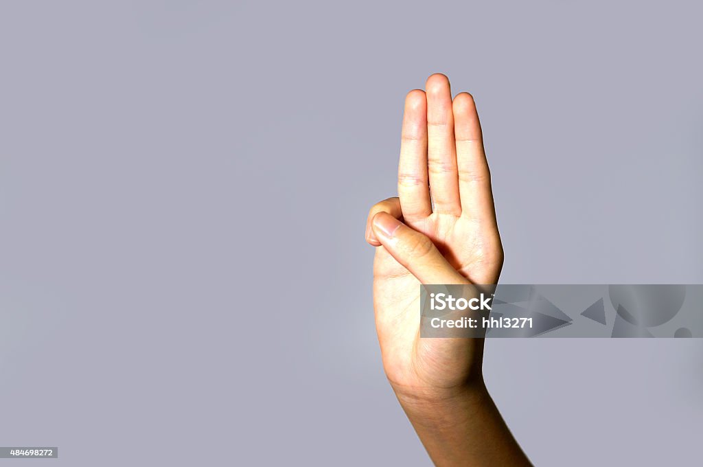 Scout un gesto de mano - Foto de stock de Boy scout libre de derechos