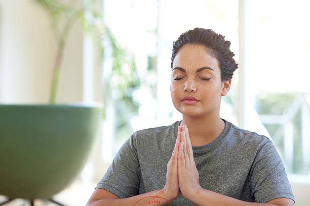 istock Meditation is a key part of yoga 484703854