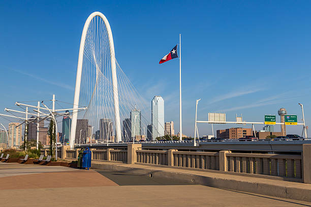 istock Dallas downtown skyline and Margaret hut hills bridge from Conti 484704590