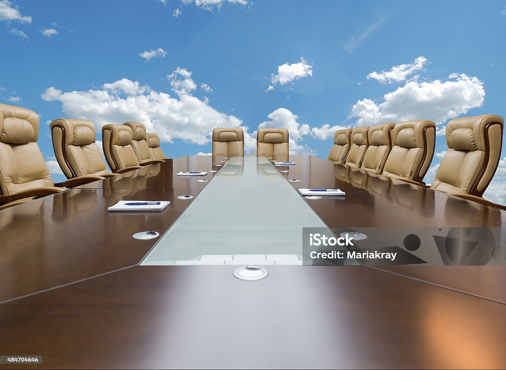 meeting room luxirious meeting room in a big corporation 2015 Stock Photo