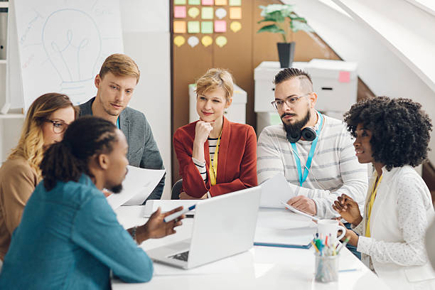 istock Business Team Brainstorming in office. 484705236
