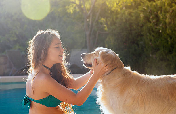 istock Girl and dog  in summer 484706580
