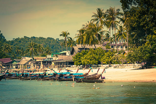 istock Long tail boats in Phi Phi Don Island, Krabi, Thailand 484706724