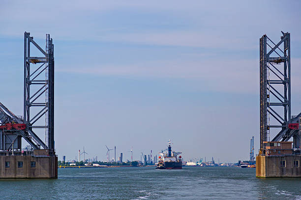 istock Drawbridges in Port of Antwerp 484707822