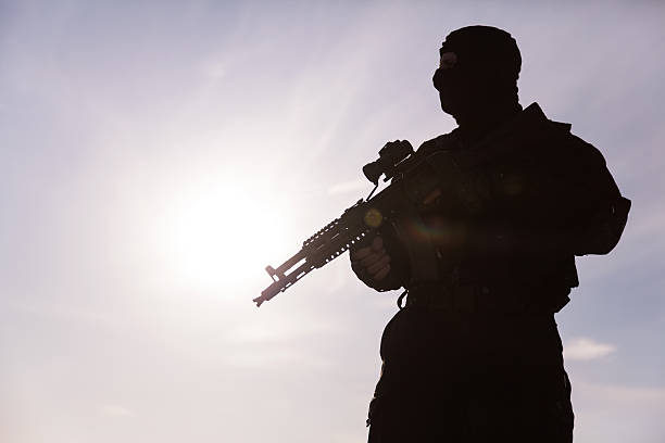 istock Silhouette of soldier 484710536
