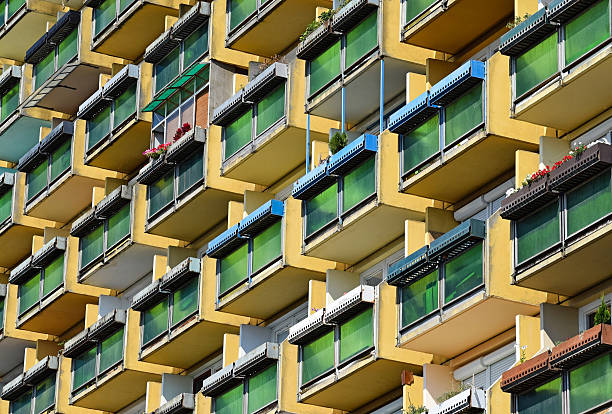 istock Balconies of a high apartment building 484711098