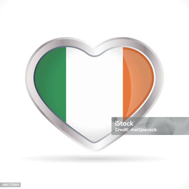 Irlande Icône En Forme De Cœur Vecteurs libres de droits et plus d'images vectorielles de Amour - Amour, Arranger, Carré - Composition