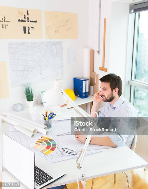 Young Architect Working Stock Photo - Download Image Now - 25-29 Years, Adult, Adults Only