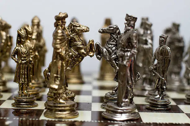 Photo of Details of the cool chess game set
