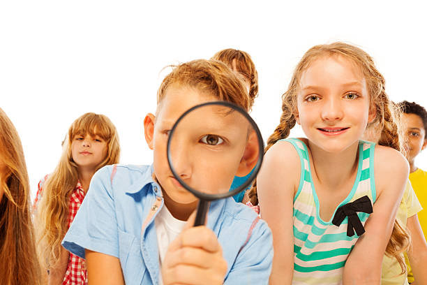istock Happy goys and girls sit in a group 484713664