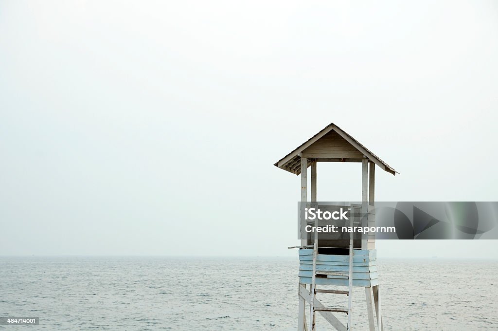 Lifeguard station Lifeguard station on the coastline Beach Stock Photo