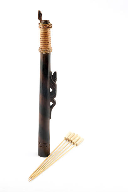 istock Borneo Dyak Short Blowpipe and Bamboo Darts 484714292