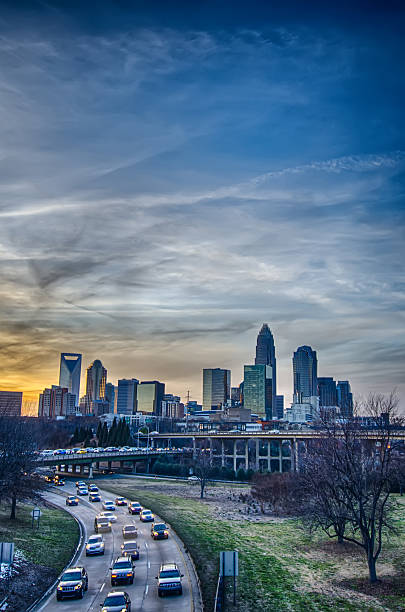 istock sunset over city of charlotte nc 484714363