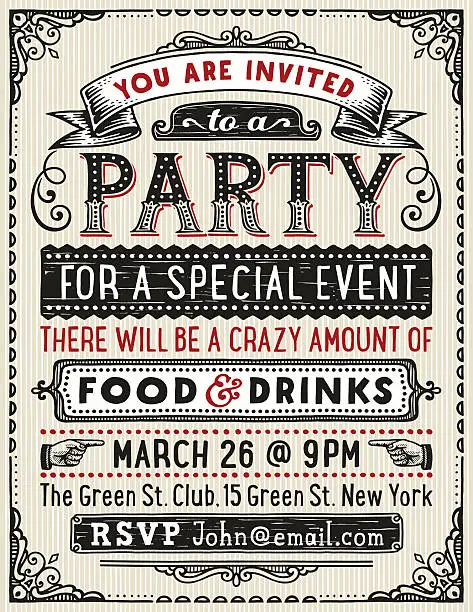 Vector illustration of Party Invitation