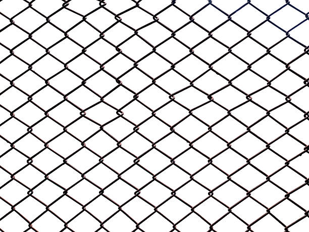 istock wire mesh fence at white background,wire fence 484714672