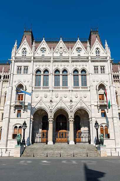 istock Hungarian Parliament in Budapest against blue sky 484715004