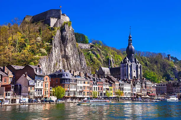 Beautiful Dinant At The River Meuse in Belgium.