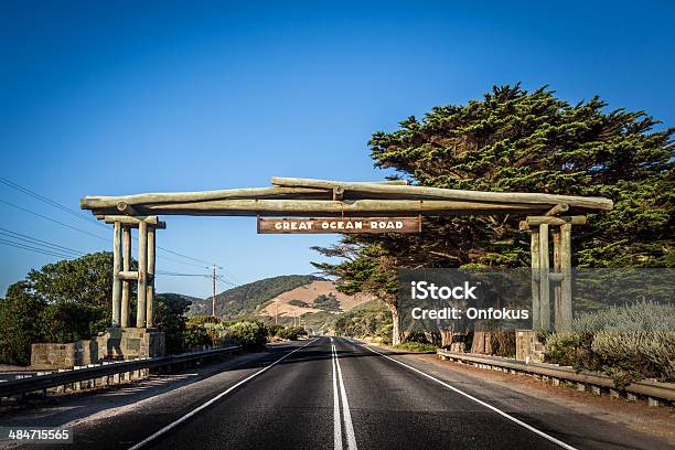 The Great Ocean Road Sign Victoria Australia Stock Photo - Download Image Now - Great Ocean Road, Sign, Victoria - Australia
