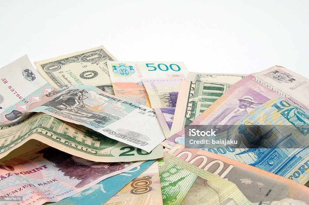 banknotes different banknotes Abundance Stock Photo