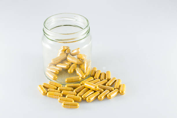 bottle of herbal medicine stock photo