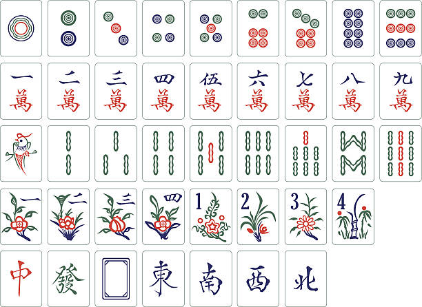 illustrations, cliparts, dessins animés et icônes de mah-jong - mahjong